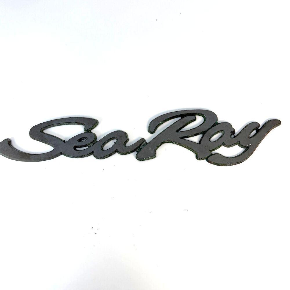 SEA RAY SEARAY SCRIPT MATTE BLACK EMBLEM BADGE BOAT LOGO